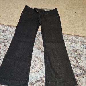 Tyte Jeans Black Wide-Leg Flare Denim